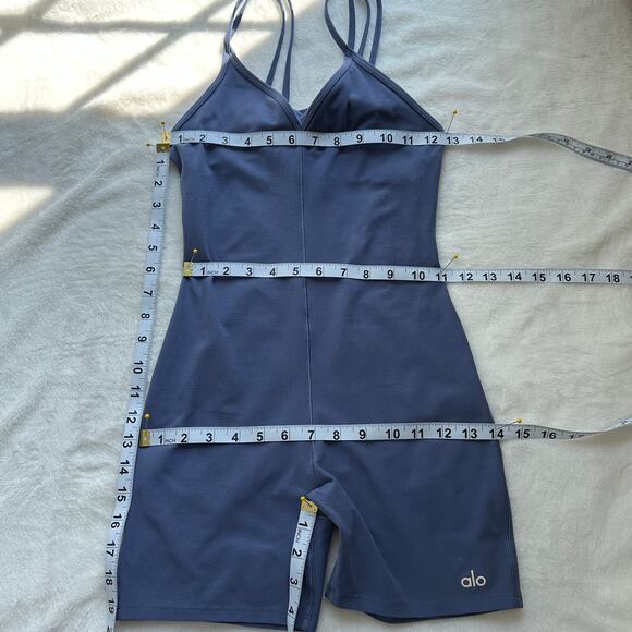 Alo Yoga Alosoft Suns Out Onesie Infinity Blue Size XS Limited Edition Romper - Picture 14 of 14